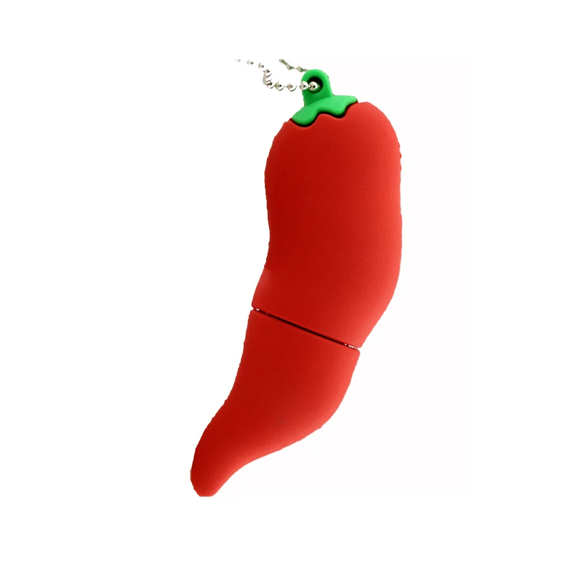 Ручка-накопитель фрукты овощи банан красная морковь USB2.0 флэш-накопитель U диск 128 ГБ 16 ГБ 32 ГБ Флешка 4 Гб 64 ГБ 8 ГБ Кле USB карта памяти - Цвет: Chili