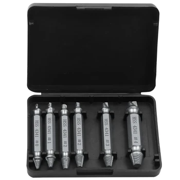 

6pcs Damage Screw Remover Extractor Drill Bits Out Stud Reverse Workshop Tool