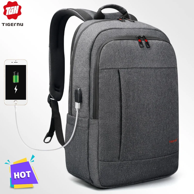 buy Tigernu Anti theft USB bagpack 15.6 to 17inch laptop backpack for Women Men school Bag Female Male Travel Mochila