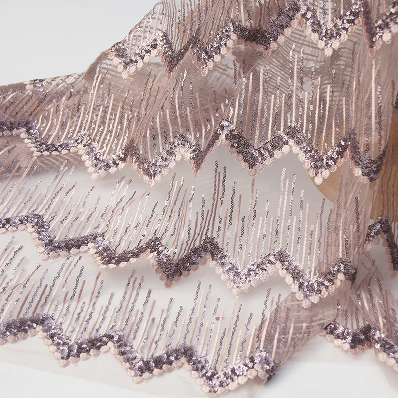 Качественная марлевая ткань пепельно Фиолетовый блесток кисточкой tissus сетки вышивка кружева аксессуары лоскутное