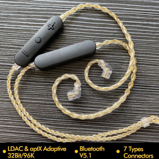 TRN-Cable de auriculares inalámbricos BT3S PRO, compatible con Bluetooth  5,1, Aptx HD 0,75, 0,78mm, MMCX, para TRN MT3, Xuan, wu, BAX, Kirin -  AliExpress