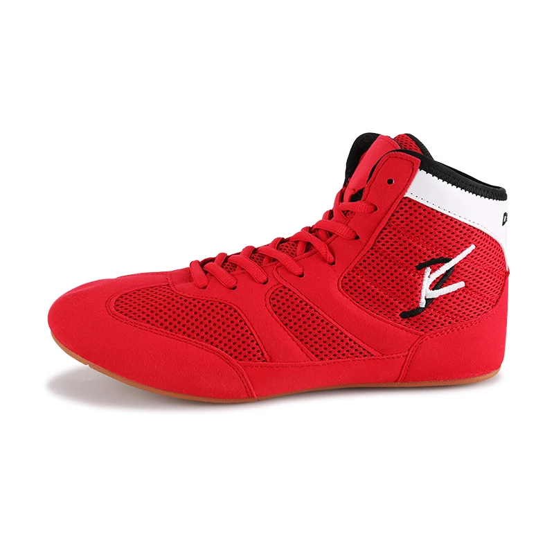 

Professional Boxing Shoes Men Breathable Mesh Wrestling Shoes Red Anti Slip Boxing Sport Sneakers Men Light Wrestling Sneakers