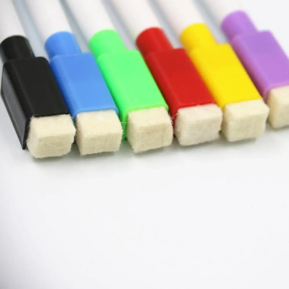 

10Pcs/Set Brand New Magnetic Whiteboard Pen Erasable Dry Markers White Office School In Supplies Magnet Eraser Built Board I1U7