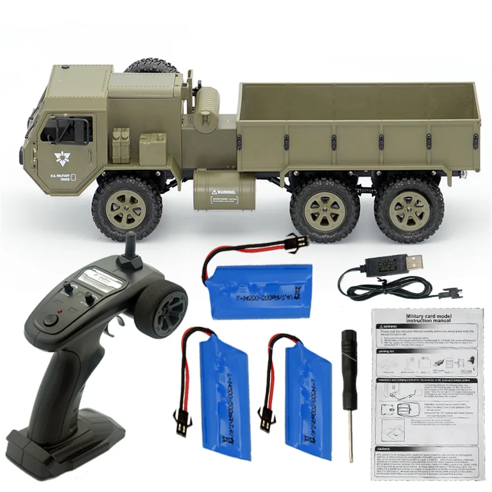

Fayee FY004A 1/16 2.4G 6WD Rc Car Proportional Control US Army Military Truck RTR Model Kid's Toys