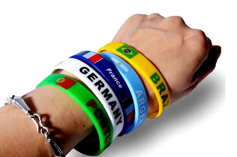 1000 шт бразильский флаг силиконовый браслет спортивный браслет логотип страны резиновый мужской браслет Brasil Bandeira Pulseira