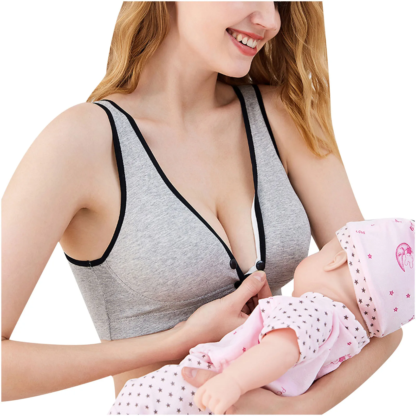 Sujetador de lactancia y braguitas para mujer, conjunto de sostén de maternidad antiflacidez y braga, ropa interior transpirable para amamantamiento, prenda de embarazo para amamantar, lencería para alimentar a bebé