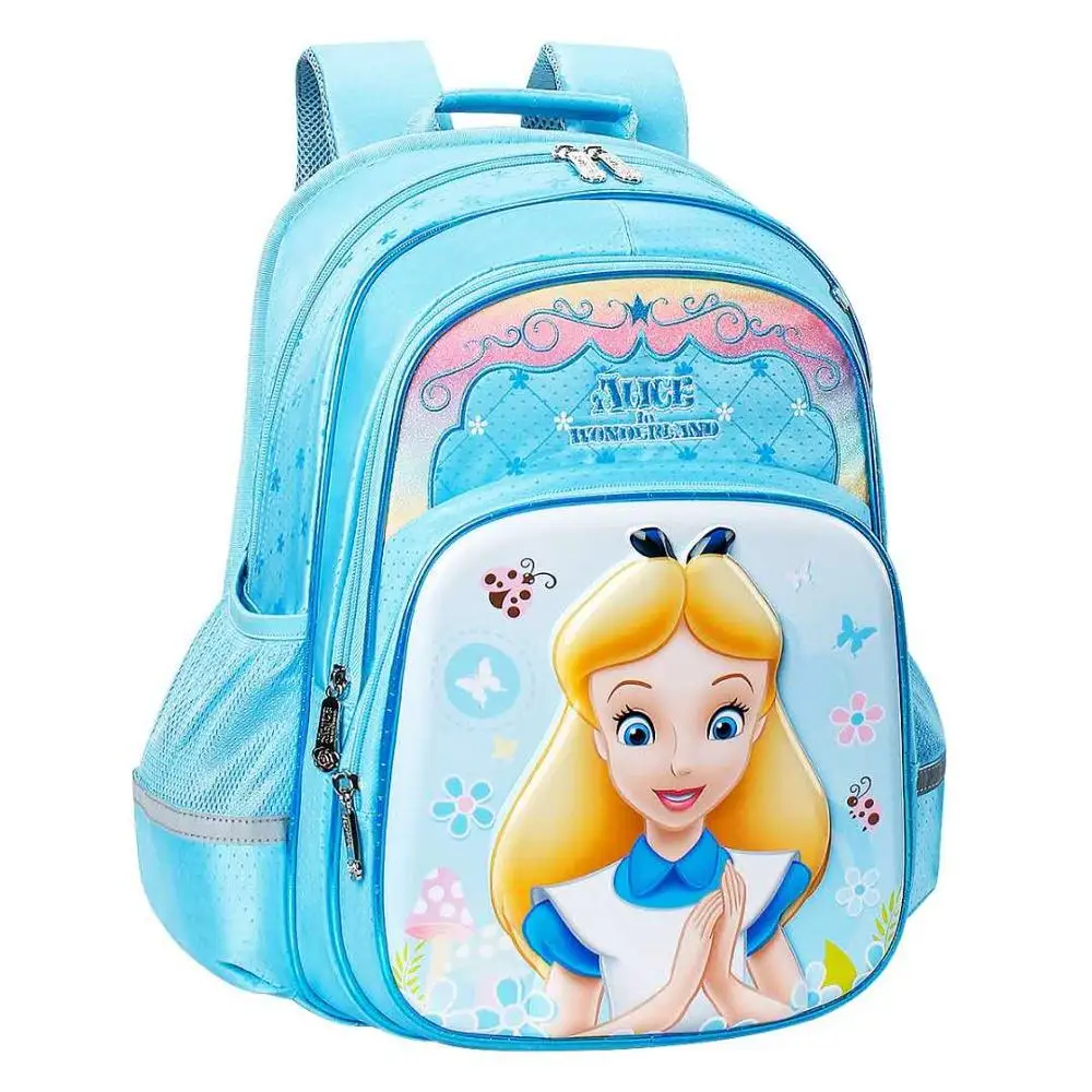 Disney Alice 3D cartoon school bags for girls cute princess  large capacity water proof primary student book backpack mochilas