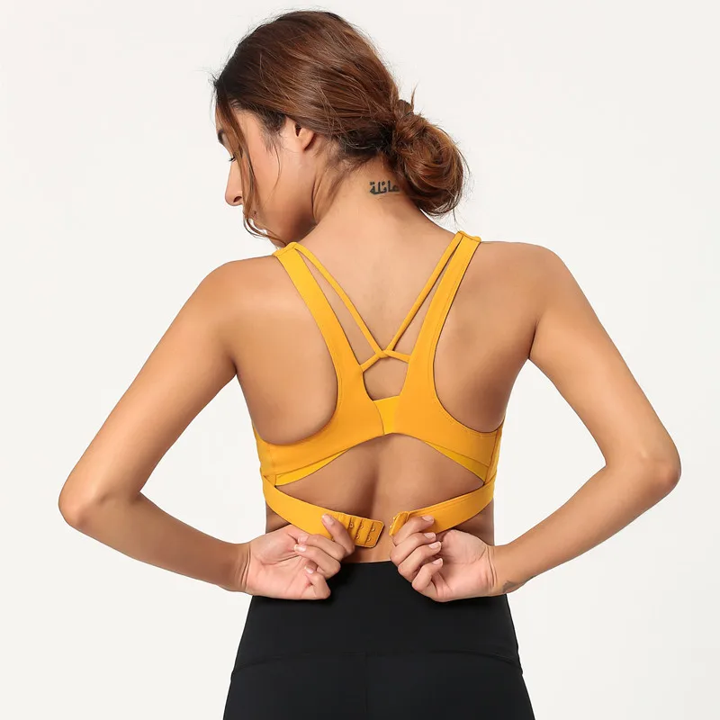 

PENERAN Push Up Sports Bra Woman Dry Fit Pro Yoga Gym Top Women Shockproof Sport Bras with Adjustable Breasted Workout Jogging M