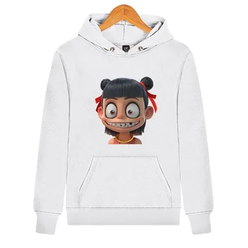 

New Arrival Autumn Hot Sales Fashion Women Men Nezha Printed Hoodies Sweatshirts Anime Film Character Pattern Hooded Tops J55