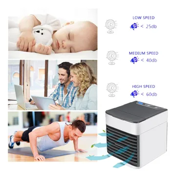 

Mini Portable Air Conditioner for car Light Conditioning Humidifier Purifier USB Desktop Air Cooler Fan Device Home Office Desk