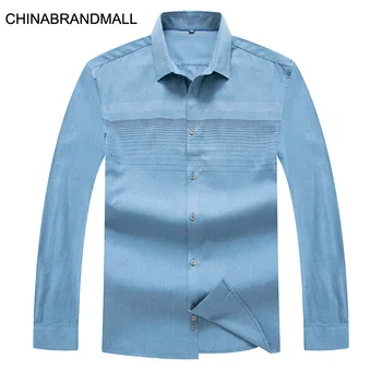 

Super Male Autumn Long Sleeve Shirt Fat Man Plus Fat Plus Size Loose Leisure Lapel Shirt Young And Middle-aged Top