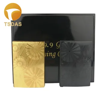 

24K Gold and Black 54Pcs Poker Playing Cards with Wooden Box New Year Ideal Gifts Gold Foil Poker Cards for Card Lovers