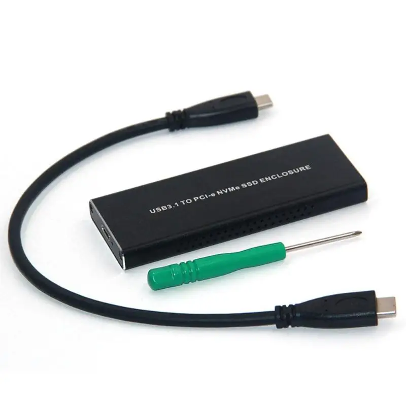 USB 3,1 для PCI-E NVMe SSD Внешний корпус алюминиевый сплав тип-c M.2 жесткий диск мобильный SSD Чехол Коробка для samsung Intel