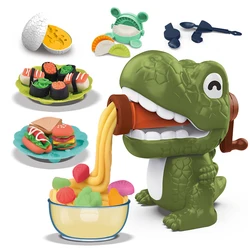 Montessori dinossauro brinquedo para crianças 3 anos de idade educacional dinossauro ovo modelagem brinquedo de argila para a menina presente de aniversário jogar casa brinquedo