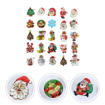 

25pcs Christmas Party Brooches Luminous Badges Unique Pin (Random Style)
