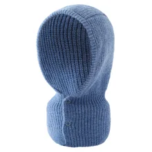 

Winter Warm Hooded Scarf Hat for Women Men Thicken Neck Wraps Cozy Unisex Buttoned Hat Balaclava Cap Outdoor Neck Collar Scarves