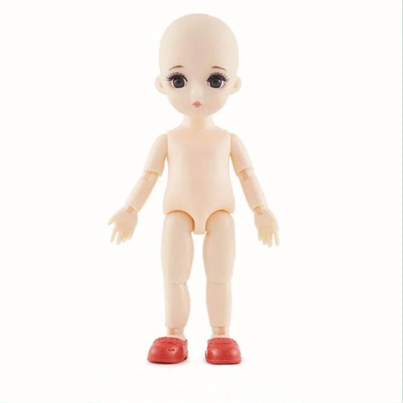 16 см BJD Модная Кукла 3D реальный глаз голый ребенок изменение макияж Кукла тело для девочек подарок на день рождения Рождество подарок на день рождения