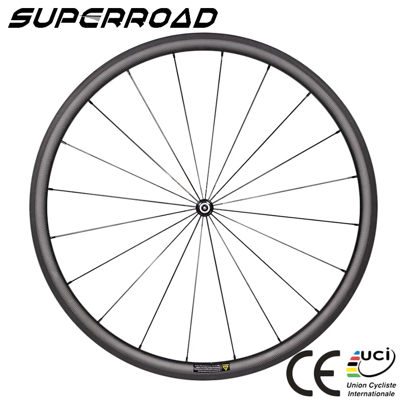 Clearance 700C 25mm Wide 30mm Deep Chinese Bicycle Novatec Carbon Wheels Clincher Tubeless 2
