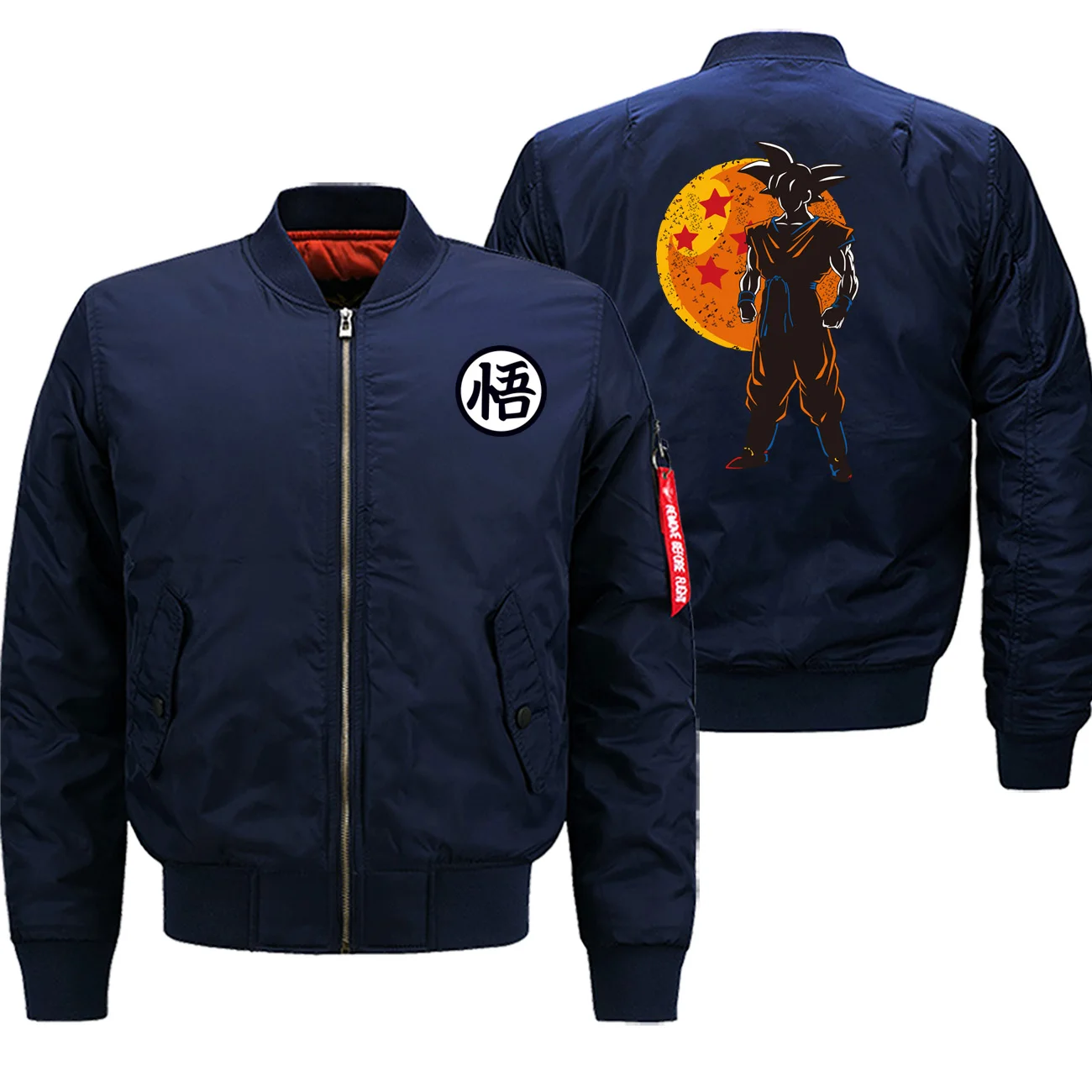 

Anime Saiyan Print Winter Dragon Ball Coat Thick Mens Jacket Hot Sale Jacket Casual Zipper Motorcycle Military Streetwear Bomber