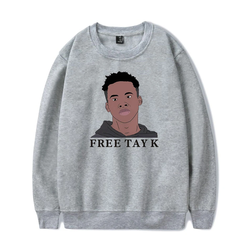 Популярные толстовки Tay-K без капюшона мужские/женские Модные Повседневные