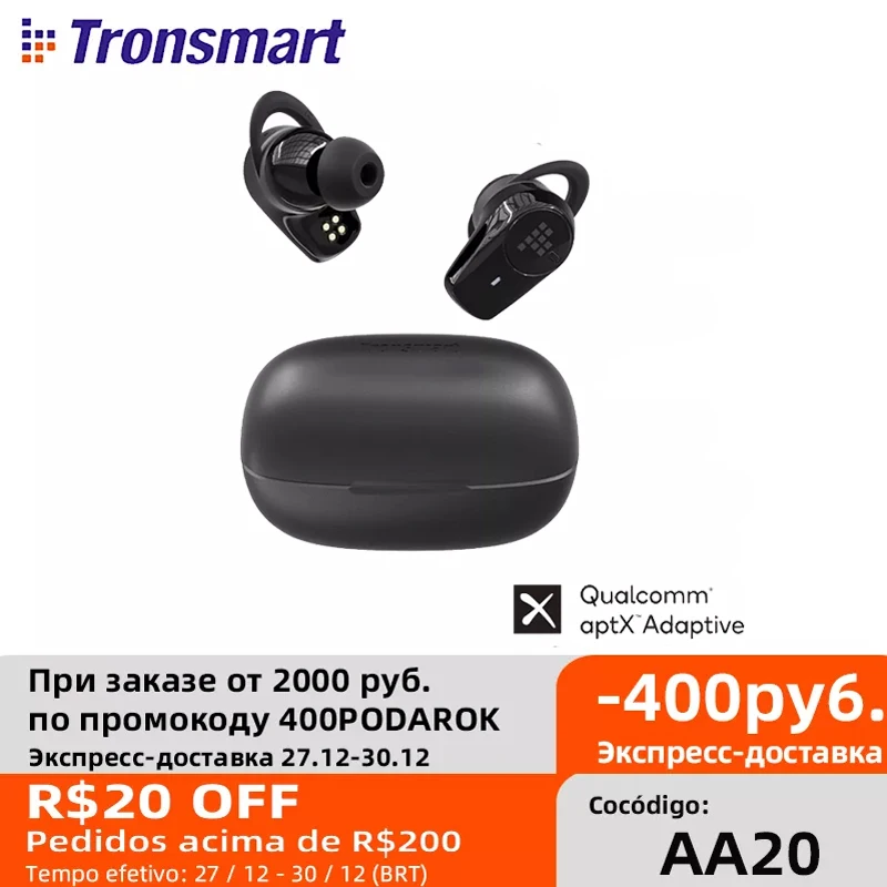 Tronsmart Onyx Prime Беспроводные наушники с двумя драйверами Bluetooth 5 2 чип Qualcomm CVC