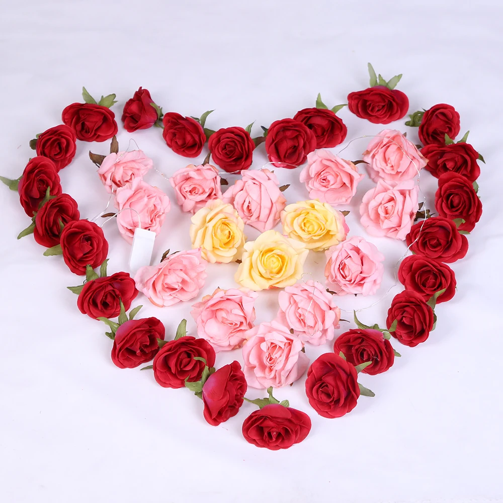 10 шт./лот, искусственные цветы на День святого Валентина, Декоративные искусственные розы, искусственные цветы для декора, свадебные декоративные цветы