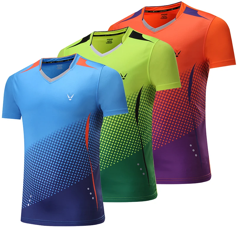 Men Sports Badminton Tennis Shirts Quick Dry