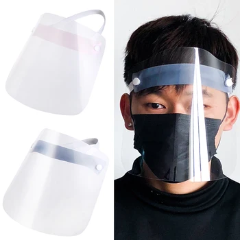 

2Pcs Full Face Cover Dust-proof Safety Shield Windproof Protective Visor Splash Children Adult Face Mask