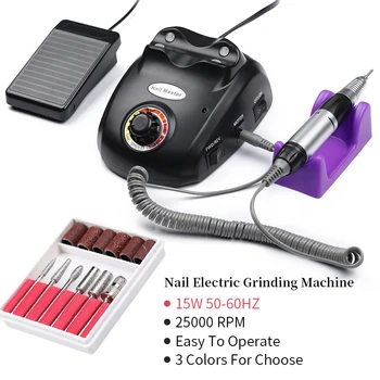 

KOSKOE 15W 25000RPM Electric Nail Drill Machine Set With Metal Grinding Drill Bits Professional New Strong Nail Nanicure Machine
