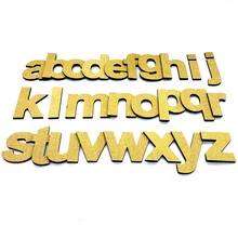Amazon Горячая DIY комбинированное украшение Flash Gold английская надпись Lowercase горячие продажи наклейки на стену оптом PEL001jo1