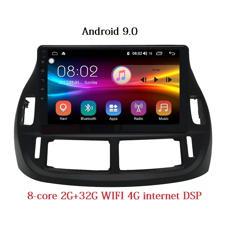 Estima Radio Android 9.0 Octa Core 4+64G 1 Din Gps Navigation Car Multimedia For 2003-2005 Toyota Estima - Цвет: RAM 2G ROM 32G