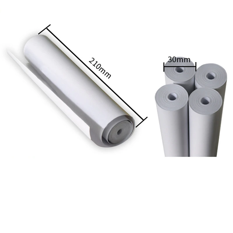 A4 흰색 빈 열전 사 인쇄 용지 롤 210*30mm 10 년 동안 지속되는 A4 감열지 문서 열전 사 프린터, 10 롤