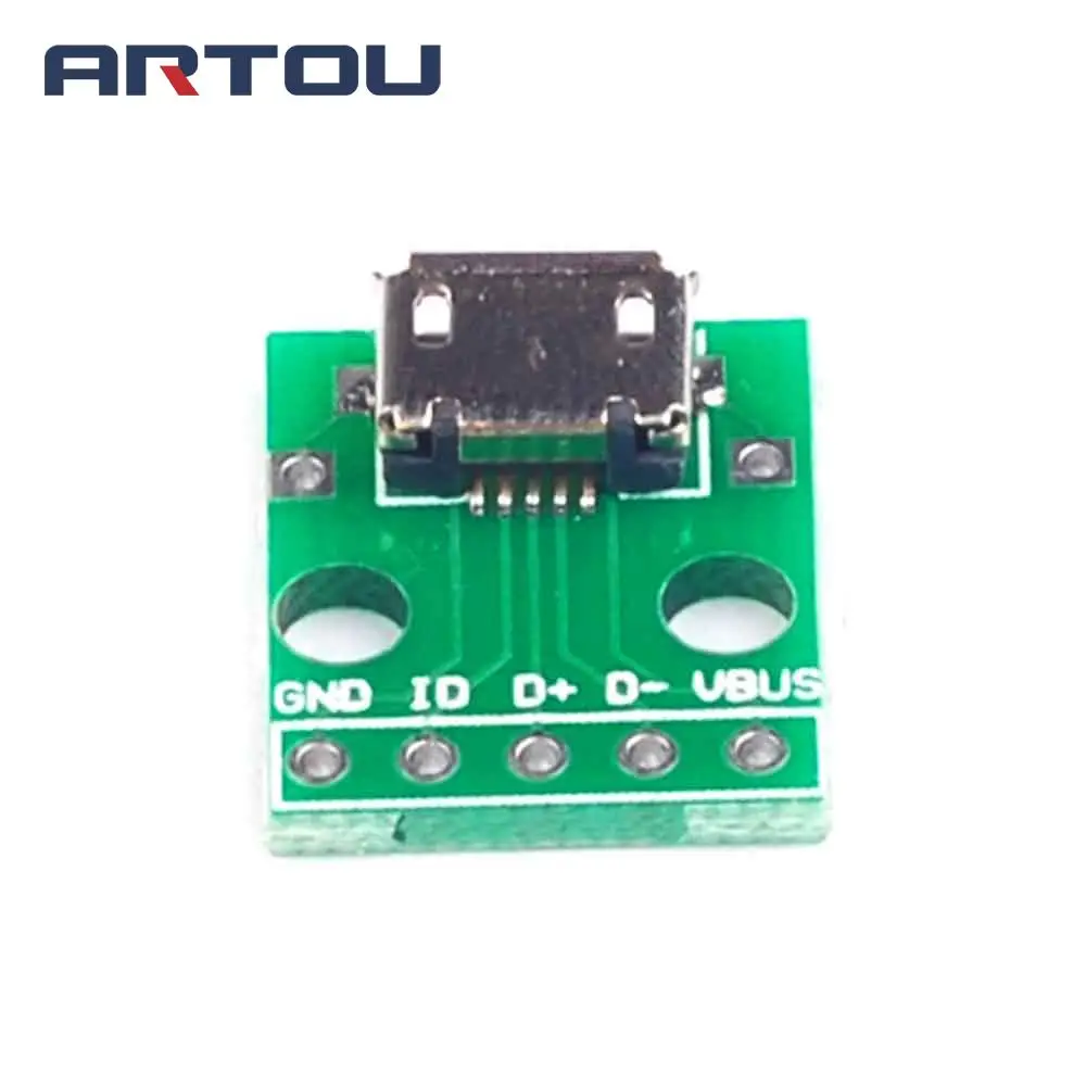 1 шт. разъем адаптера Micro USB Для DIP 2 54 мм плата модуля гнездо 5Pin Pinboard PCB тип деталей|usb