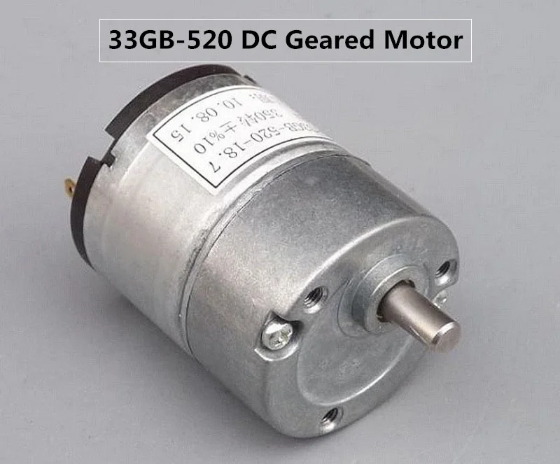 33GB-520 DC мотор-редуктор DC12V мотор-редуктор/коробка передач DIY аксессуары для умной машины