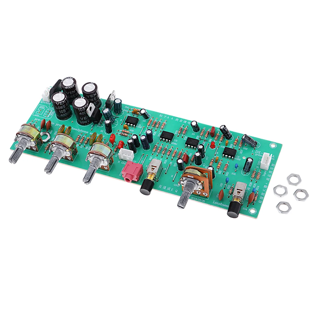 DX338A HIFI Preamp Pre-amplifier Tone Board Kits Volume Control AC 12V