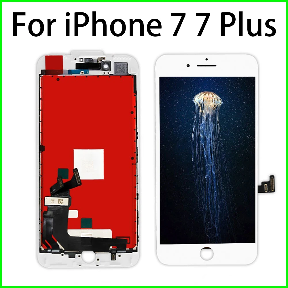

Lifetime Assurance Black/White LCD for iPhone 5 6 7 7 Plus 8 Display Digitizer Assembly Screen Replacement No Dead Pixel + Tools