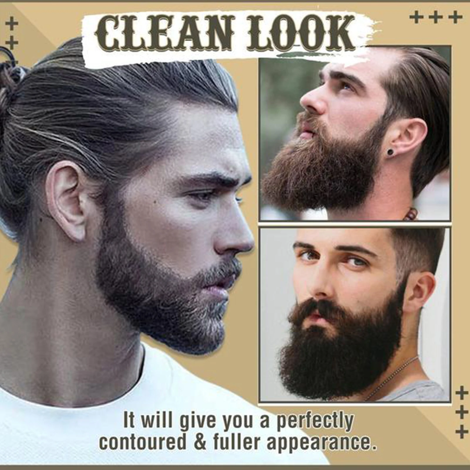 Beard Filling Pen Kit Barber Pencil With Brush Salon Facial Hair Engraving Styling Waterproof Eyebrow Tool Mustache Repair Shape