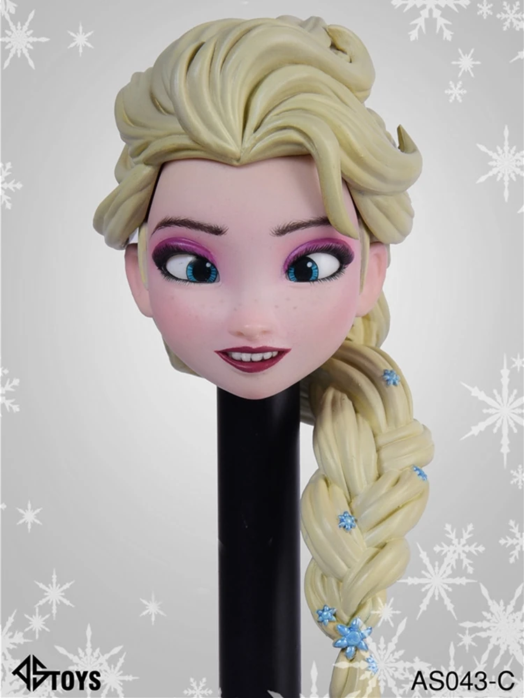 

ASTOYS 1/6 AS043C Rolling Eyes Elsa Head Sculpt Model PVC Head Model Anime Girl Head Carving Toys