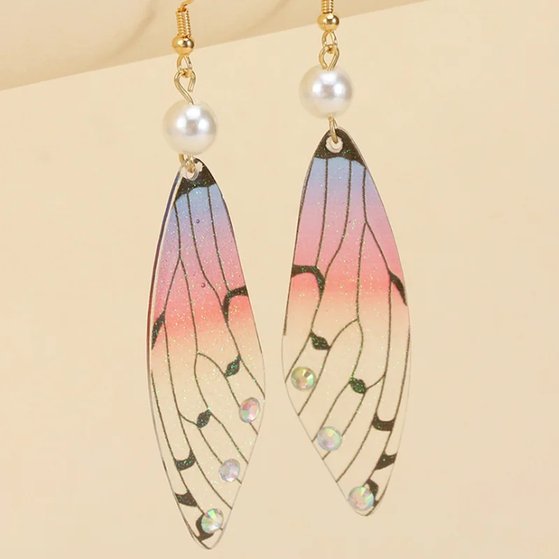 Personality Unique Butterfly Wing Earrings For Women Handmade Insect Wing Drop Foil Earring Romantic Party Fine Jewelry 05Lb0011 Personality Unique Butterfly Wing Earrings For Women Handmade Insect Wing Drop Foil Earring Romantic Party Fine Jewelry 05Lb0011