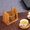 Multifunctional Bamboo Coaster Holder Set Non-slip Heat-resistant Drinking Cup Mat Home Meeting Room Accessories Classic Tea Set ► Photo 2/6