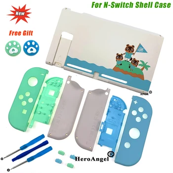 

Cute Sakura Pink Custom Replacement Back Bottom Housing Shell Case For Nintendo Switch Console and Joycon with Tools