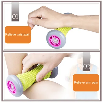 

Foot Roller Massage for Relief Plantar Fasciitis Reflexology Back Leg Muscle Massager + 2 Spiky Ball P9