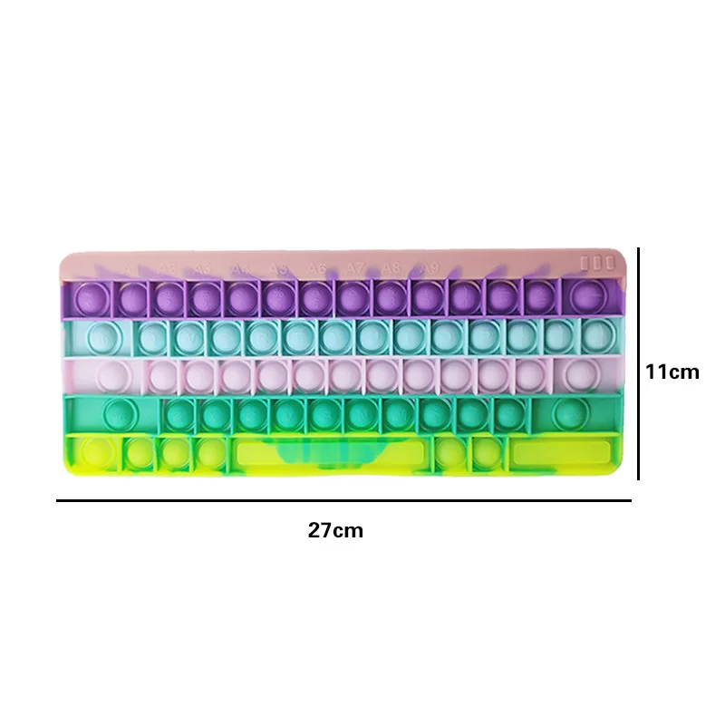 

Hand Push Bubble Toy Keyboard Silicone Children’s Puzzle, Stress Relief, Restless Toy Sensory Resistance Simple Dimples Slimy