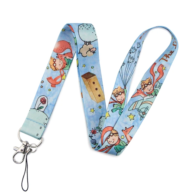 Homegaga prince cartoon diy keychain lanyard webbing ribbon neck strap fabric badge phone holder necklace accessory D1704 5