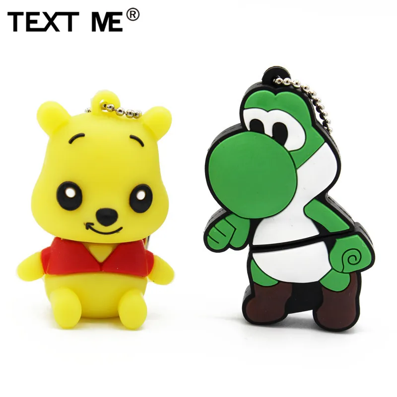 Usb флеш накопитель TEXT ME в виде черепахи и медведя usb 2 0 4 ГБ 8 16 32 64 флэш накопитель|USB