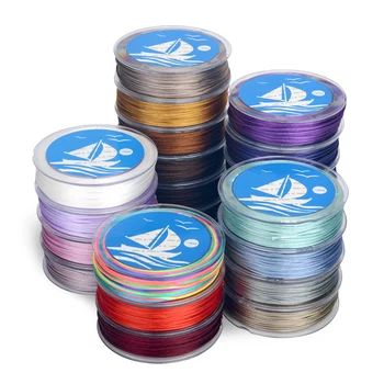 

1mm Soft Satin Rattail Silk Macrame Cord DIY Chinese Knot Bracelet Necklace Jewelry Finding 20/roll