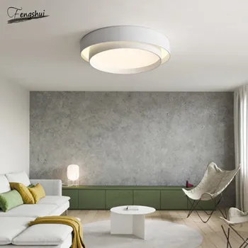 

Modern Minimalist LED Ceiling Lights Tube Round Living Room Double Circle Aisle Lamp Loft Dining Room Bedroom Study Cafe Lamps