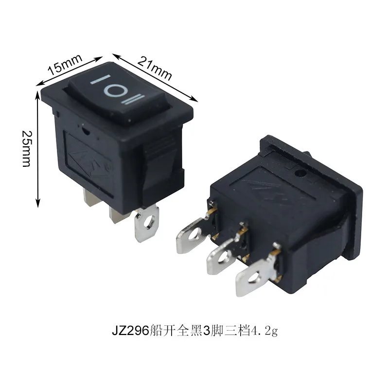 JZ296船开全黑3脚三档4.2g