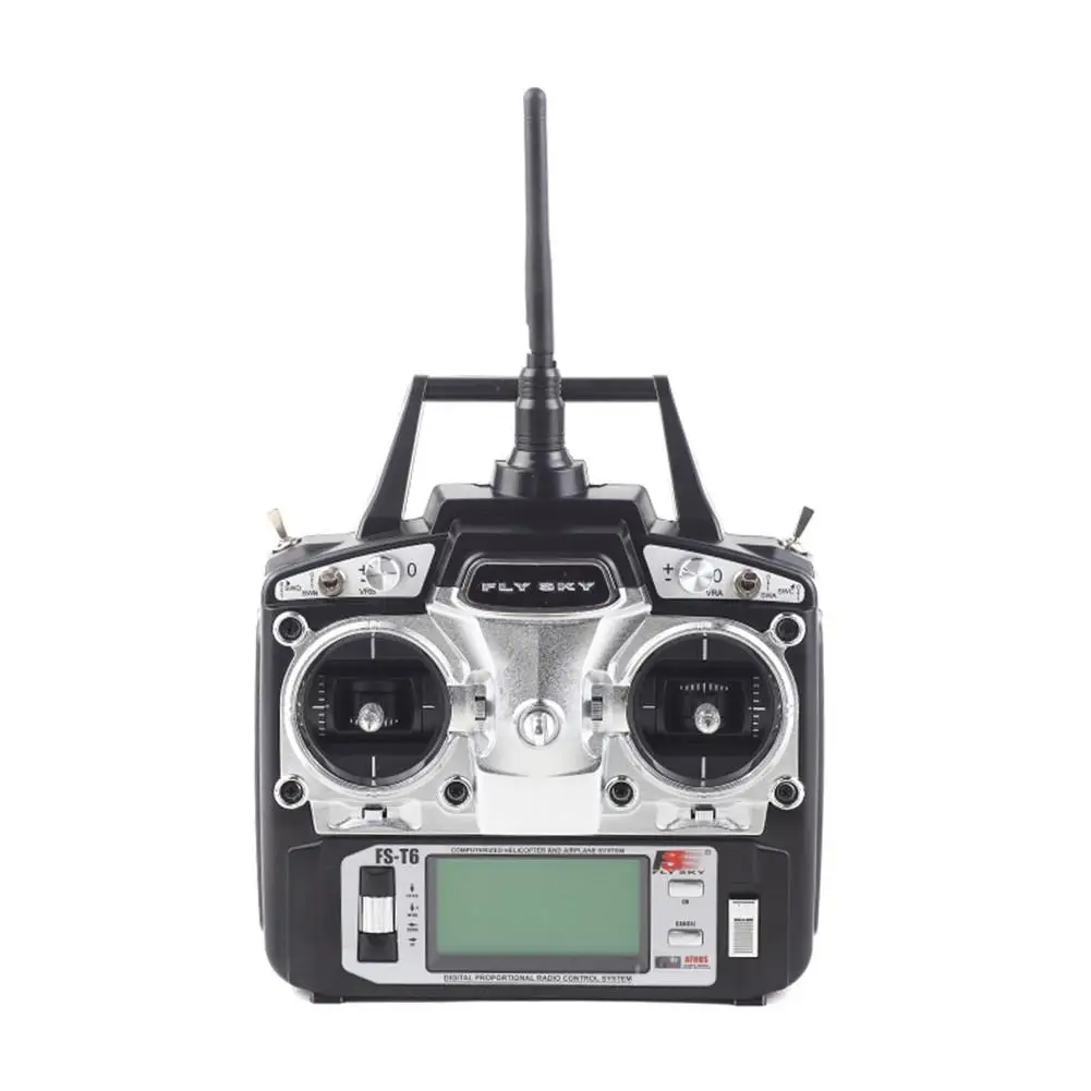 

RCtown Flysky FS-T6 6CH 2.4GHz LCD Screen RC Transmitter + FS R6B Receiver for RC Drone Quadecopter Airplane