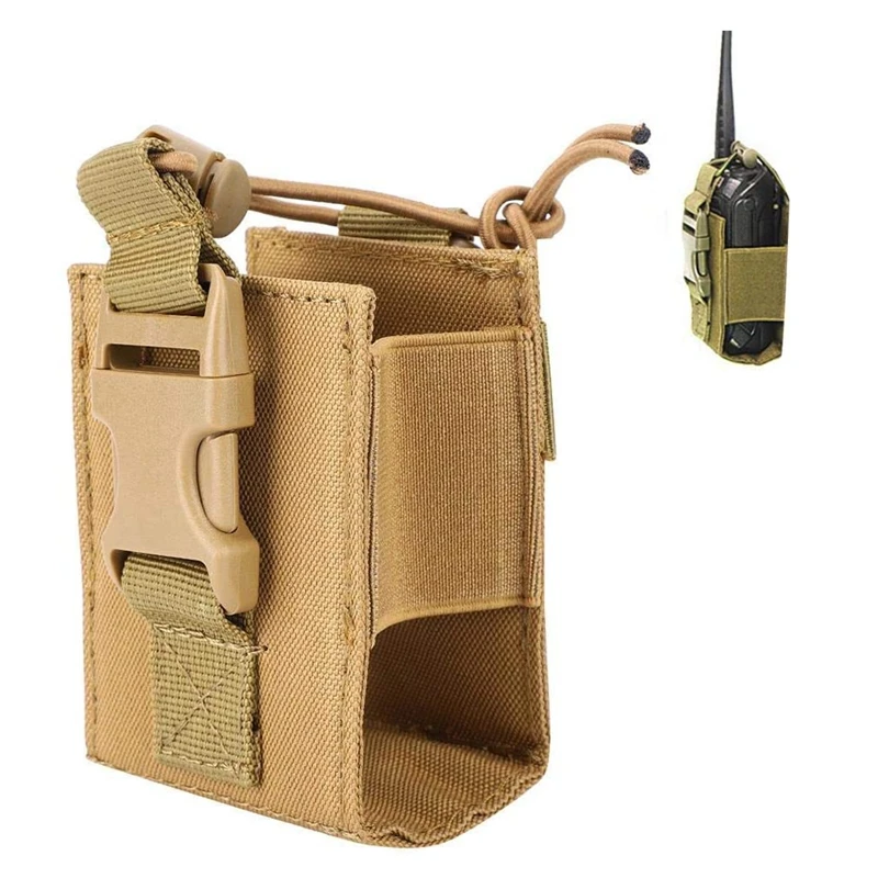 Bolsa Táctica MOLLE Para Walkie Talkie - Funda Impermeable 1000D Para Radio Y Accesorios
